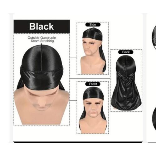 Fashion Exit 3Pcs Exclusive Black  Durag - image 4