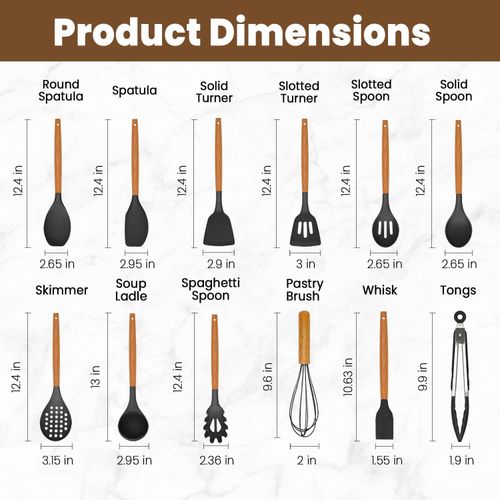 product_image_name-COOFENRISY-12PCS Silicone Cooking Utensils Kitchen Utensil Set-6