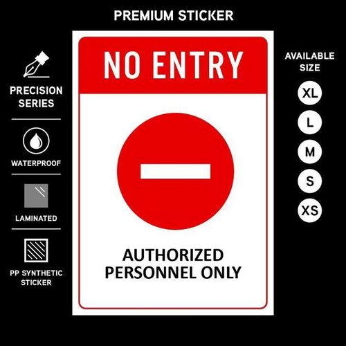 Shop Generic No Entry Sign PVC Sticker No Entry Sign Entrance Parking ...