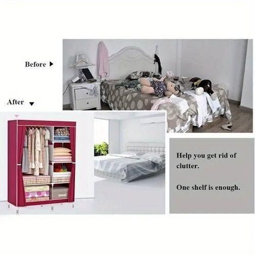 Yxahee Cloth Wardrobe Wine Color(Brown) - image 3