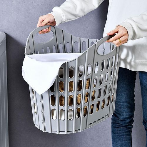 product_image_name-Generic-Multi-Functional Foldable Hangable Laundry Basket | Space-Saving Anti-Odor Anti-Mold | Durable PP for African Hot Humid Homes | Bedroom Bathroom Balcony-1