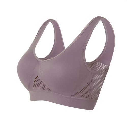Shop Generic Seamless Women Sports Bras Fitness Gym Running Underwear Shockproof  Bra Plus Size Crop Top Breathable Yoga Bra(#5325Bean paste) Online