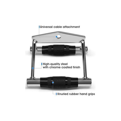 TodyJeyHo Double D Row Handle Cable Attachment,Cable Attachment with Non Slip Handle,Lat Pull Down Attachment for Weight Workout,Exercise Cable Attachment for Gym - image 2