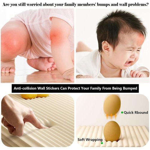 product_image_name-Generic-1 Roll of 3D Textured Soft Edge Wall Sticker - Waterproof and Moisture-Proof Self-Adhesive Corner Protector, Easy to Clean Home Decor - 20cm*2M-6