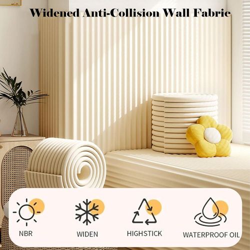 product_image_name-Generic-1 Roll of 3D Textured Soft Edge Wall Sticker - Waterproof and Moisture-Proof Self-Adhesive Corner Protector, Easy to Clean Home Decor - 20cm*2M-8