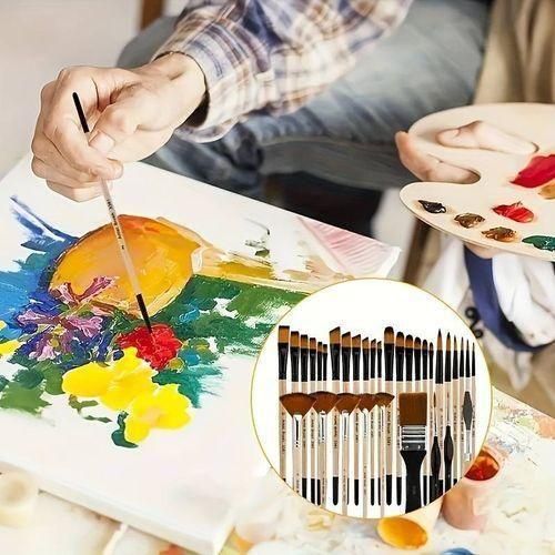 product_image_name-Generic-32pcs Oil Painting Brush Set, Nylon Hair Brush Set-5