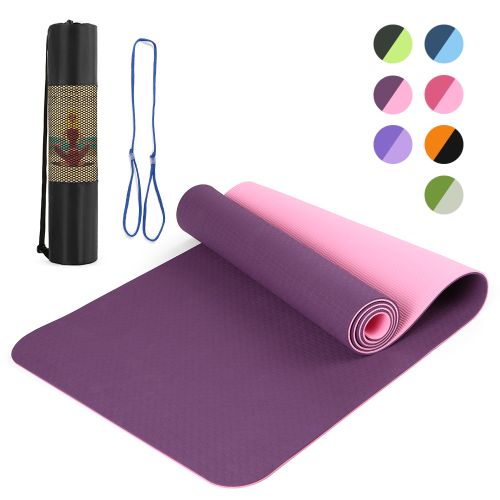 Shop Generic 72x24in 6mm Non-Slip Yoga Mat Tpe Fitness Pilates Color 7  Online