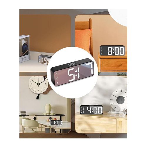product_image_name-TodyJeyHo-Nightlight LED Digital Alarm Clock, Creative Smart, Bedside Desk Table Electronic Clock, Rechargeable, Date &Temp Display Digital Wall Clocks, for Bedroom Kitchen Office (BLACK)-6