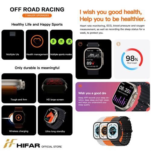Generic 7 in 1 2.3 inch Full Touch Bluetooth Calling Smartwatch - For Android and IOS - image 6