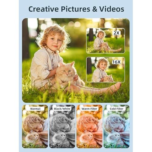 product_image_name-Universel-44MP Small Digital Compact Camera with 32GB SD Card, Two Batteries, Lanyard, FHD 1080P, 16X Zoom for Kids Boys Girls, Black-3