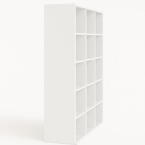 Lazava 15-Compartment Open Bookcase - White - image 2