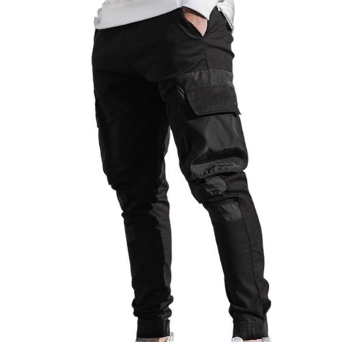 Shop Generic (Black)Men Cargo Pants Casual Large Side Pockets