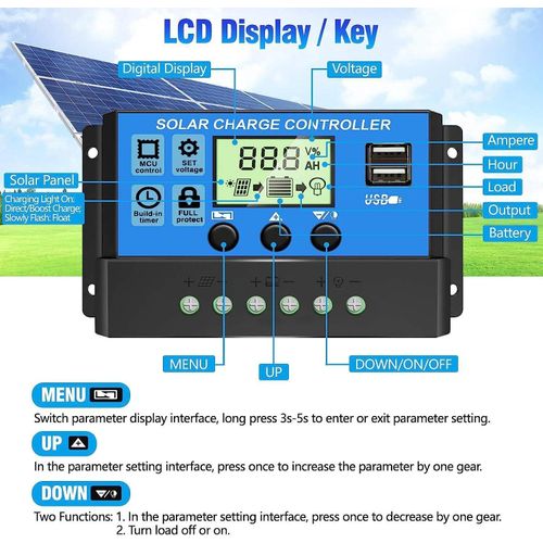 Generic MPPT Solar Panel Regulator Charge Controller Auto Focus Tracking 60A 12V/24V - image 2