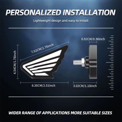 Generic Motorcycle LED Wings style Strobe Flashing Eagle Eye Driving Lights,Stop Signal Light Super Brig - image 5