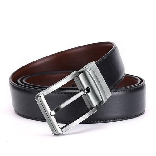 product_image_name-Generic-Reversible Rotate Buckle Double Sided Belt for Men - Black&Brown-1