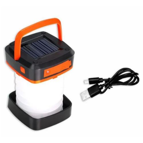 product_image_name-Generic-Solar Rechargeable Camping Lantern – USB & Solar Charging – 3 Light Modes – Foldable Outdoor Lamp (Red / Green)-3