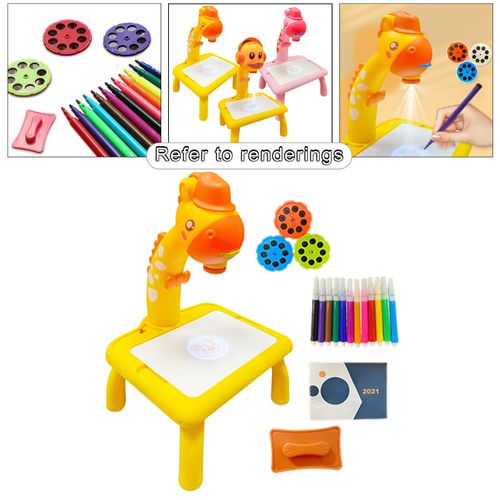 Shop Generic Projection Drawing Board Kids Drawing Projector Table Yellow  Giraffe Online
