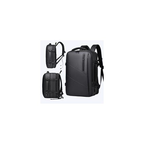 Fashion Large capacity men's high-end backpack, laptop bag, high-end business bag, expandable backpack with USB interface