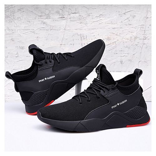 product_image_name-Generic-Casual Low Top Lace Up Sneakers - Black - Black - 43-3