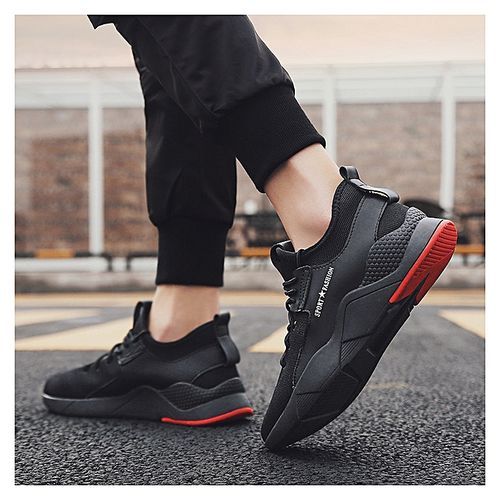 product_image_name-Generic-Casual Low Top Lace Up Sneakers - Black - Black - 43-4