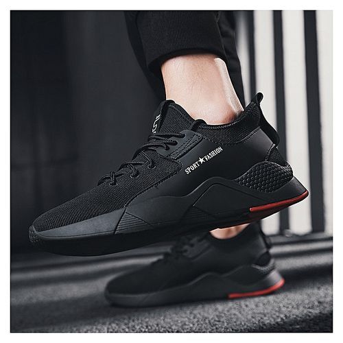 product_image_name-Generic-Casual Low Top Lace Up Sneakers - Black - Black - 43-5