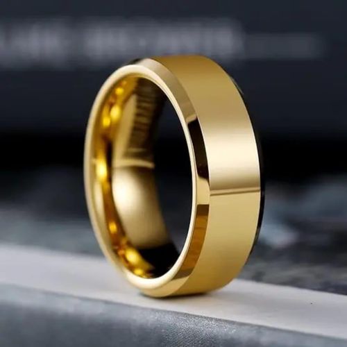 Cc 4mm Stainless Steel Wedding Band - Gold - image 3