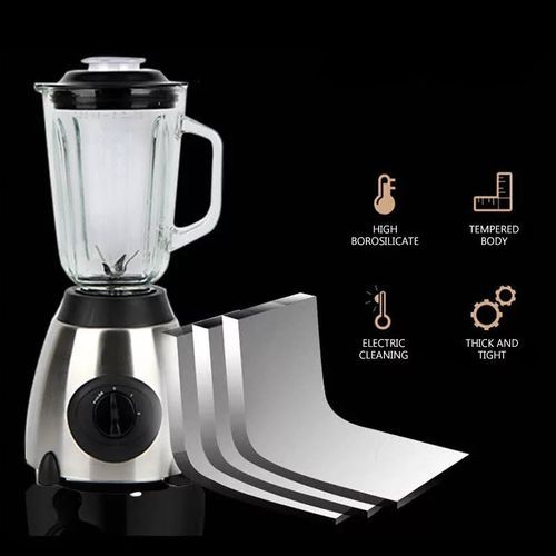 product_image_name-White Label-High Quality Unbreakable Glass Heavy Duty Powerful Commercial Blender 1.5L - 2.0L Silver-2