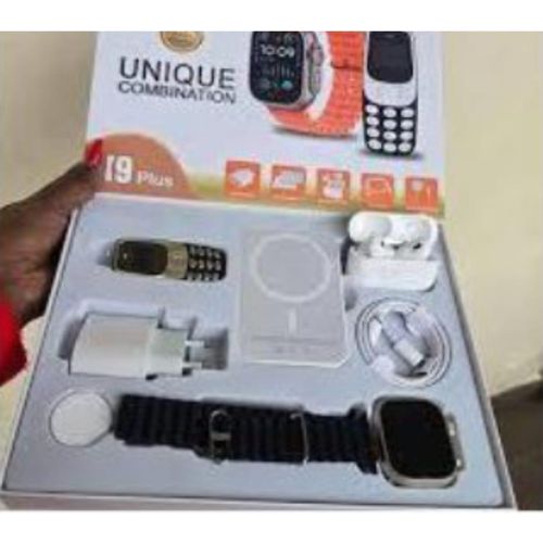 product_image_name-Generic-X9 Plus Smartwatch Combo Pack - Black-2