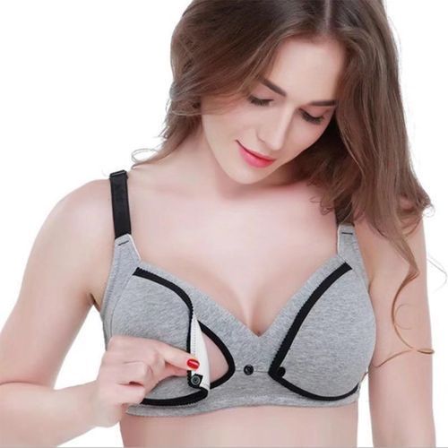 Shop Fashion Pregnant Maternity Dress Pregnant Mom Breastfeeding Bra  Rimless Gather Style Online