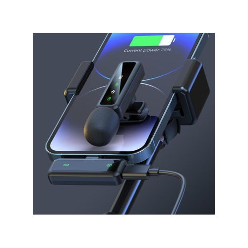 product_image_name-White Label-2.4G Wireless Lavalier Microphone for Smartphones Live Streaming Noise Reduction Mic, 2 Transmitter & 1 Receiver H63 - iP Connector-2