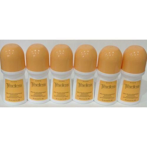 Avon Timeless Roll On Antiperspirant Deodorant - 75ml X6