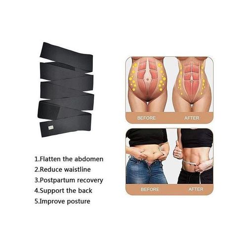 Generic Tummy Wrap/Waist Trainer Belt Control - 5m Black - image 2