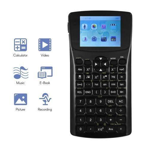 product_image_name-Generic-2.4 Inch Display Screen Radio Music Video Playing Scientific Calculator - Black-6