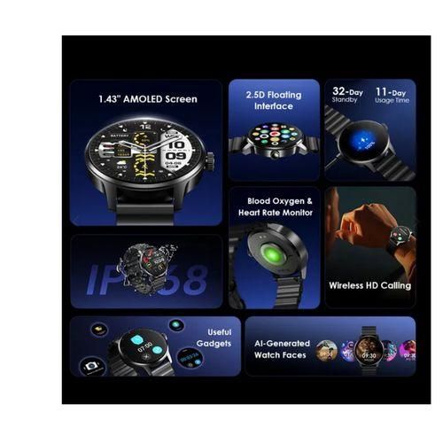 product_image_name-Oraimo-5R Pro 1.43" AMOLED 2.5D Floating Interface IP68 Smart Watch-3