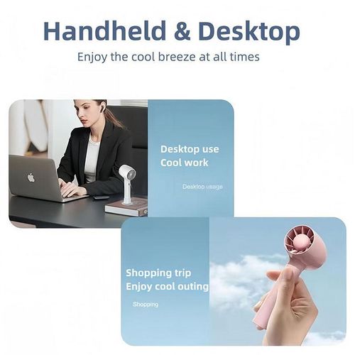 product_image_name-Generic-1pc Portable Mini Fan, Handheld USB Electric Fan-Three Gears Wind Quiet & Powerful, Small & Compact Perfect for Travel, Built-in Rechargeable Large Capacity Battery Provides Long Duration-2