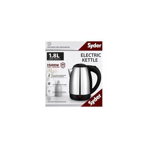 Generic Syder Electric Kettle - 1.8L - 1500W - Silver/ Black