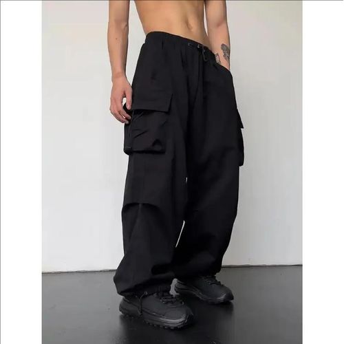 product_image_name-Fashion-Summer New Quick Drying Work Pants Men's American Parachute Pants High Waist Wide Leg Casual Sports Long Pants-5