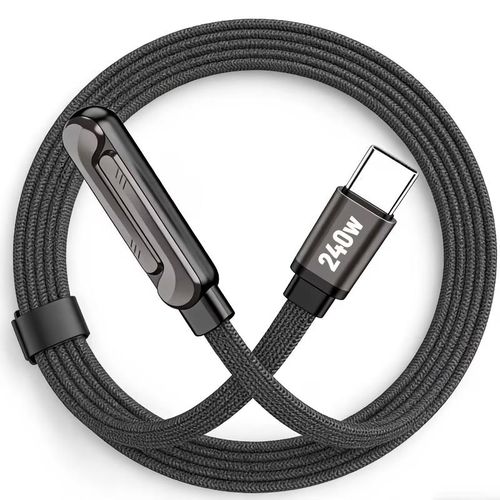 Generic 240W Type-C Cable Elbow Fast Charging With Stand - 1.5M