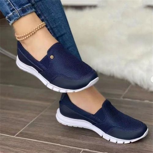 Shop Generic Sneakers Women Trends Summer Breathable Slip On Ladies Running  Sport Shoes 35_43 Larged_Size Female Comfy Loafers(#blue) Online | Jumia  Ghana