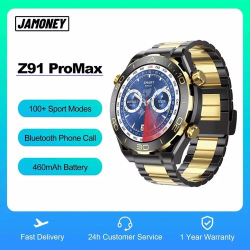 product_image_name-Generic-Z91 ProMax Outdoor Smartwatch AMOLED Display AI Voice Health Features - Gold-1