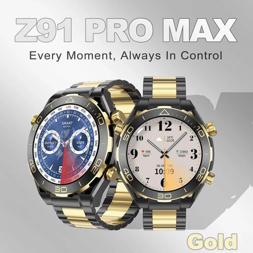 product_image_name-Generic-Z91 ProMax Outdoor Smartwatch AMOLED Display AI Voice Health Features - Gold-3