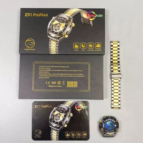 product_image_name-Generic-Z91 ProMax Outdoor Smartwatch AMOLED Display AI Voice Health Features - Gold-4