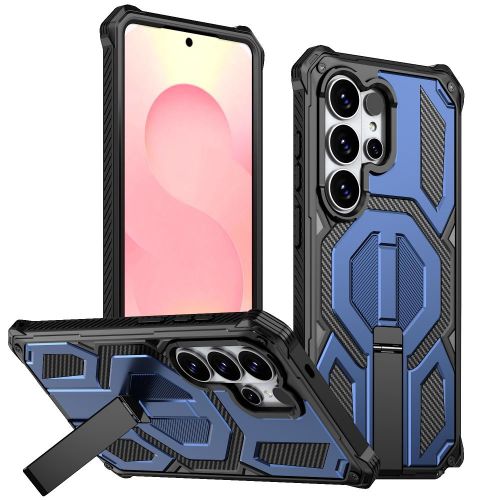 product_image_name-Samsung-Galaxy S25 Ultra Heavy-Duty, ShockProof, Military Grade, Rugged Armour Case With MAGSAFE Support And Invisible Foldable Stand - Blue -1