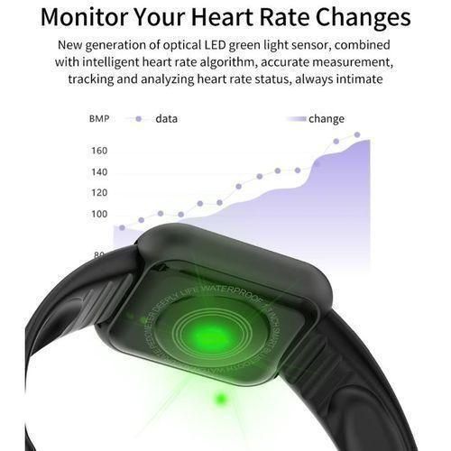 product_image_name-Generic-Smart Watch Step He-art Rate Compatible IOS / Android - Black-5