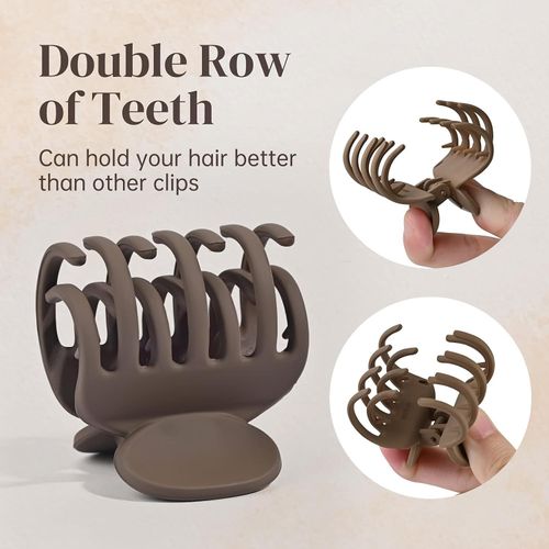 None Medium Matte Rectangle Hair Claws - 8 Pack - image 6