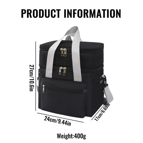 product_image_name-Generic-Double-layer insulated lunch bag - black-3