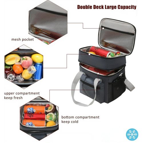 product_image_name-Generic-Double-layer insulated lunch bag - black-4