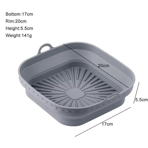 product_image_name-Generic-Silicone Air Fryer Tray Basket Container Dish-6