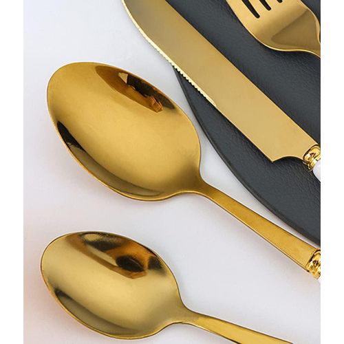 product_image_name-Generic-24Pcs/Set Luxury Stainless Steel Cutlery Set Mirror Polished Forks Spoons Knives-4