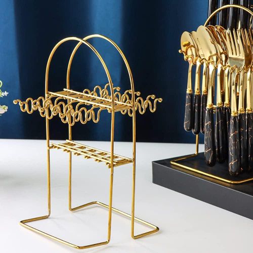 product_image_name-Generic-24Pcs/Set Luxury Stainless Steel Cutlery Set Mirror Polished Forks Spoons Knives-7